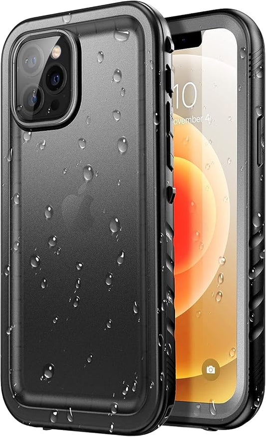 SPORTLINK for iPhone 12 Case - IP68 Waterproof Military Protective Full Body Heavy Duty Shockproof 360 Sealed Dustproof with Camera Screen Protector Phone Cover for iPhone 12 6.1" Black