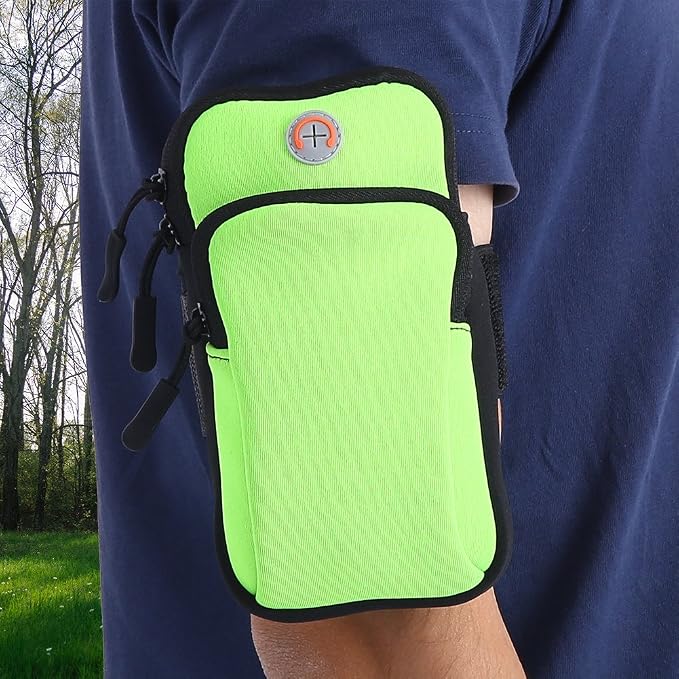 VGEBY Arm Pouch Outdoor Sport Running Jogging Exercise Armband Bag Wrist Pouch Phone Case Bag(Green) Sports Bag Supplies Wrist Phone Pouch Green Arm Pouch Green Arm Pouch
