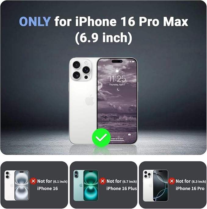 jaroco Magnetic for iPhone 16 Pro Max Case, [Compatible with MagSafe][Military Grade Drop Protection][Heavy Duty Protection][Non-Slip][Shockproof] 2-Layer Durable Bumper Phone Case 6.9''-Wine Red