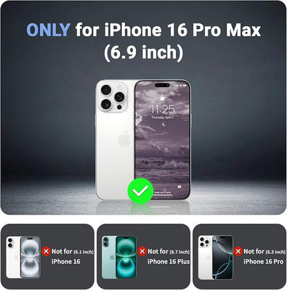jaroco Magnetic for iPhone 16 Pro Max Case, [Compatible with MagSafe][Military Grade Drop Protection][Heavy Duty Protection][Non-Slip][Shockproof] 2-Layer Durable Bumper Phone Case 6.9''-Wine Red