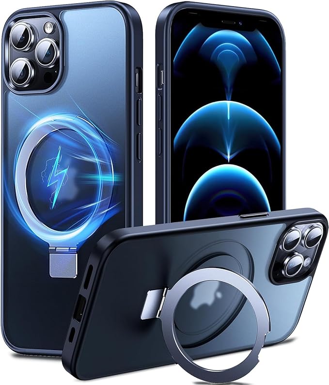 Chicfun 3-in-1 [Magnetic+Kickstand+Ring Holder] for iPhone 17e Case & iPhone 16e case with Stand Compatible with MagSafe, Military Shockproof Protective iPhone 17e Phone Case Kickstand Cover Blue