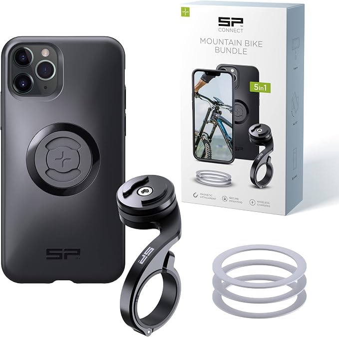 SP CONNECT Mountain Bike Bundle | SPC+ | Compatible with iPhone 11 Pro/XS/X | Mountain Bike Phone Holder | Bike Phone Mount | Bicycle Accessories and Bike Phone Holder | Cell Phone Holder