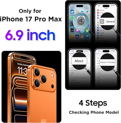 Temdan Compatible with iPhone 17 Pro Max Case,Waterproof Built-in Screen & Camera Protector IP68 Underwater Full Body 17FT Military Dropproof Shockproof Phone Case 6.9"-Black/Clear