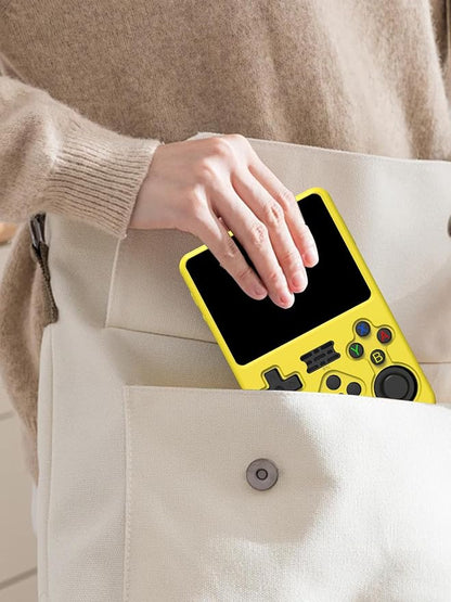 Silicone Protective Case for Anbernic R36S Game Console, Full-Body Protective Cover with Precise Cutout, Shockproof Dustproof Protector Sleeve & Scratch-Resistant Sleeve (Yellow)