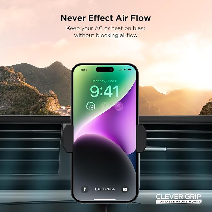 Bell+Howell Clever Grip MAX- Portable Phone Mount for iphone 6 and 6 PLUS, and for most Smart Phones