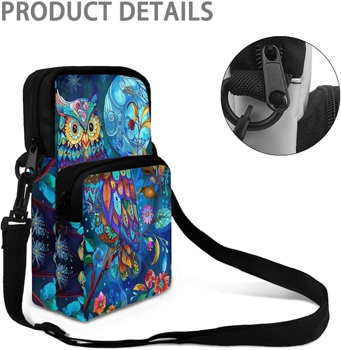 Men's Crossbody Bag, Small Cell Phone Wallet, Women's Shoulder Handbag, Travel Gym Bag