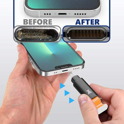for iPhone Cleaning Kit, Cleaner Kit for AirPod, iPhone Cleaner Charging Port Cleaning, Portable Cell Phone Repair Restore Tool for iPad Lightning Charger Cables Connectors Electronic Devices