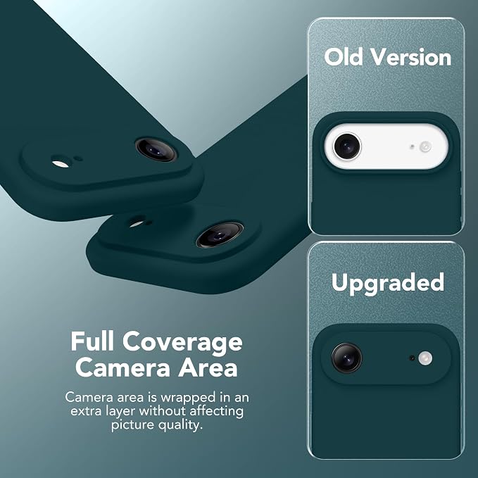 Magnetic for iPhone Air Case, Compatible with MagSafe, [Full Camera Protection][Screen Protector] Silicone Shockproof Protective Phone Case for iPhone 17 Air 6.5", Deep Blue