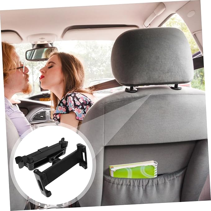 Car Headrest Tablet Mount Adjustable Phone Holder for Backseat Use Compatible Tablets and Phones Material Non- Design for Usage for Travel and Entertainment