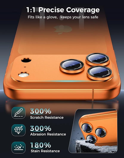 Goton Compatible for iPhone 17 Pro Camera Lens Protector, 1-Pack Aluminum Alloy Metal Cover with HD Tempered Glass, Pro Camera Style, Shatter-Resistant, Scratch-Proof, Case Friendly