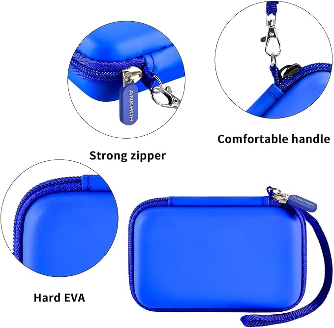 ANKHOH Travel Case for UCOMX for Nano/for Iseyyox/for LISEN/for RTOPS 3 in 1 Wireless Charger, Foldable Magnetic Charging Station Storage Holder Bag for Fast Charge Pad Cable Adapter, Blue-Box Only