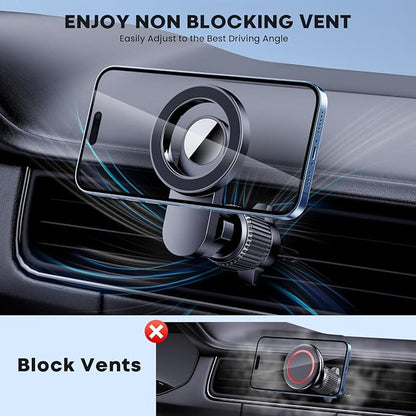 Qifutan for MagSafe Car Mount Cell Phone Holder for Car Phone Mount Air Vent Car Phone Holder Phone Car Holder Compatible with All Phone Android Smartphone