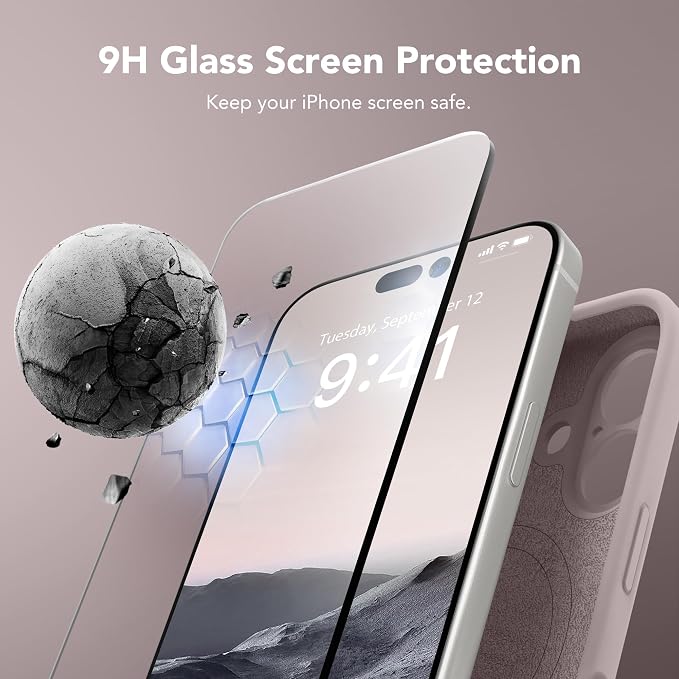Magnetic for iPhone 17 Case, Compatible with MagSafe, [Full Camera Protection][Screen Protector] Silicone Shockproof Protective Phone Case for iPhone 17 6.3", Hazel