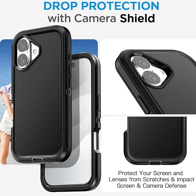 AICase for iPhone 17 Case(6.3"),Heavy Duty Drop Protection Full Body Rugged Shockproof/Drop Proof/Dust Proof Military Protective Tough Durable Phone Cover for iPhone 17 2025_BG020