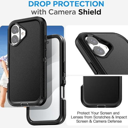 AICase for iPhone 17 Case(6.3"),Heavy Duty Drop Protection Full Body Rugged Shockproof/Drop Proof/Dust Proof Military Protective Tough Durable Phone Cover for iPhone 17 2025_BG020