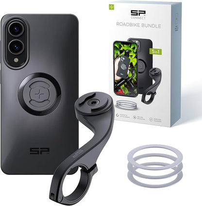 SP CONNECT Road Bike Bundle | SPC+ | Compatible with Samsung S25 Edge | Bike Phone Mount | Bicycle Accessories and Bike Phone Holder | Cell Phone Holder Black