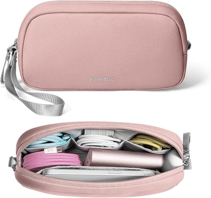 tomtoc Electronics Organizer Travel Case, Cable Organizer for Essentials | Water Resistant Tech Pouch Accessories Travel Bag Carry Storage for Cord, Phone, Cables, Airpods, USB Drive, Daily Items