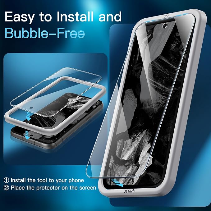JETech Screen Protector for Google Pixel 8a, 2+2 Pack | with Camera Lens Protector, HD Clear Tempered Glass, Anti-Scratch Protection, Easy Installation Tool