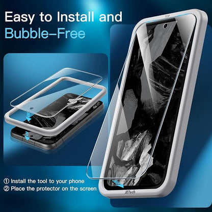 JETech Screen Protector for Google Pixel 8a, 2+2 Pack | with Camera Lens Protector, HD Clear Tempered Glass, Anti-Scratch Protection, Easy Installation Tool