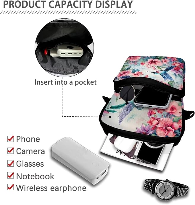 Men's Crossbody Bag, Small Cell Phone Wallet, Women's Shoulder Handbag, Travel Gym Bag