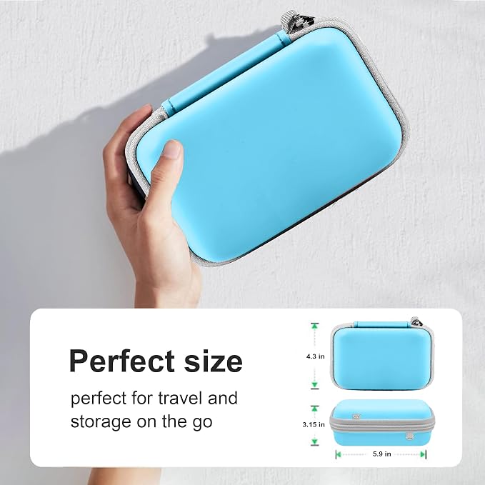 Leayjeen Travel Case Compatible with Hicober 3 in 1 Charging Station/UCOMX Nano Magnetic 2 in 1 Wireless Charger,Foldable Magnetic Charging Station Storage Holder Bag-Blue (Case Only)