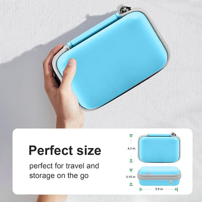 Leayjeen Travel Case Compatible with Hicober 3 in 1 Charging Station/UCOMX Nano Magnetic 2 in 1 Wireless Charger,Foldable Magnetic Charging Station Storage Holder Bag-Blue (Case Only)