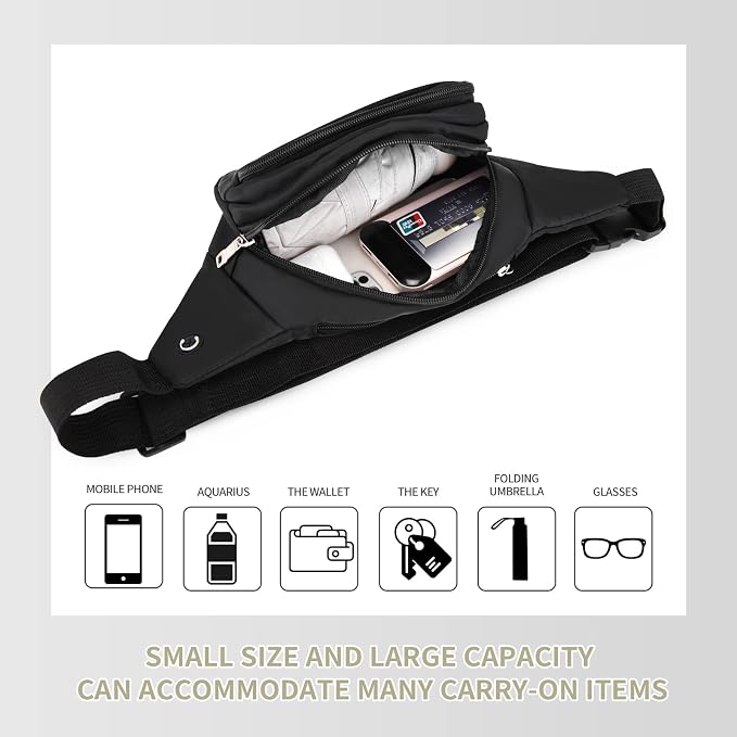 DAITET Crossbody Fanny Pack for Men&Women,Large Waist Bag & Hip Bum Bag with Adjustable Strap for Outdoors Workout Traveling Casual Running Hiking Cycling