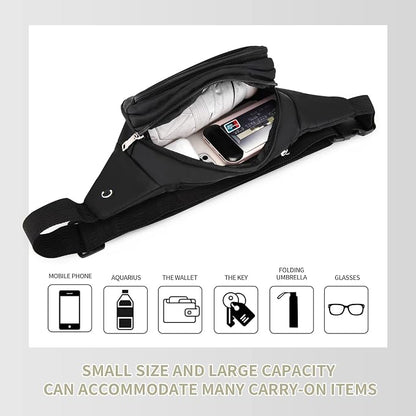 DAITET Crossbody Fanny Pack for Men&Women,Large Waist Bag & Hip Bum Bag with Adjustable Strap for Outdoors Workout Traveling Casual Running Hiking Cycling