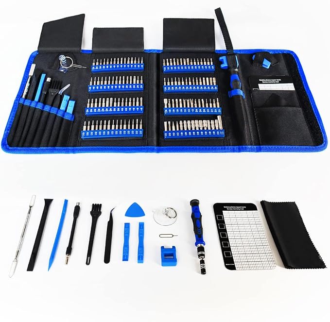 EFAITHFIX Screwdriver Sets 142-Piece Electronics Precision Screwdriver with 120 Bits Magnetic Repair Tool Kit for iPhone, MacBook, Computer, Laptop, PC, Tablet, PS4, Xbox, Nintendo, Game Console, etc