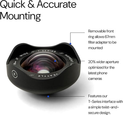 Moment 18mm Wide Lens for iPhone – T-Series Mobile Lens for Ultra-Wide Photos & Videos