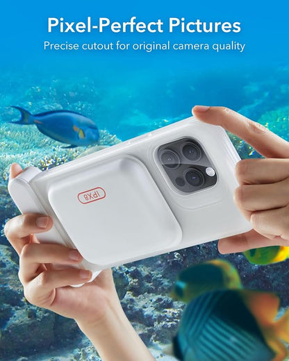 ESR Waterproof Phone Pouch for iPhone 15 Pro Max /14 Pro Max, Underwater Touch Sensitivity, IPX8 Floating Waterproof Cellphone Case with Lanyard, Dry Bag for Snorkeling, Clear