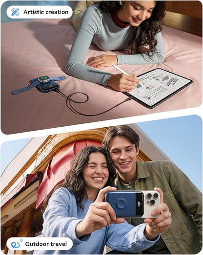 for Magsafe Portable Charger, 10000mAh 22.5W Power Bank for iPhone 17/16/15/14/13/12, Travel Essentials Wireless Magnetic Battery Pack Fast Charging for Apple Watch Ultra/11/10/9/8/7/6/SE,Navy
