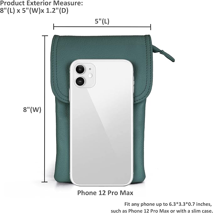 befen Genuine Leather Small Crossbody Bags for Women Cell Phone Bag Cross Body Purses,Silver Zipper