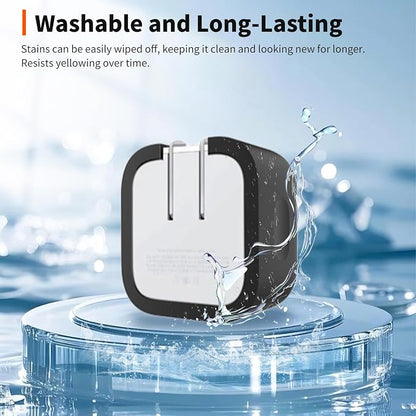 Case for Apple 35W Power Adapter – Soft Silicone Protective Cover for Dynamic Charger,Shockproof Dustproof Charging Block Protector Sleeve[Black]