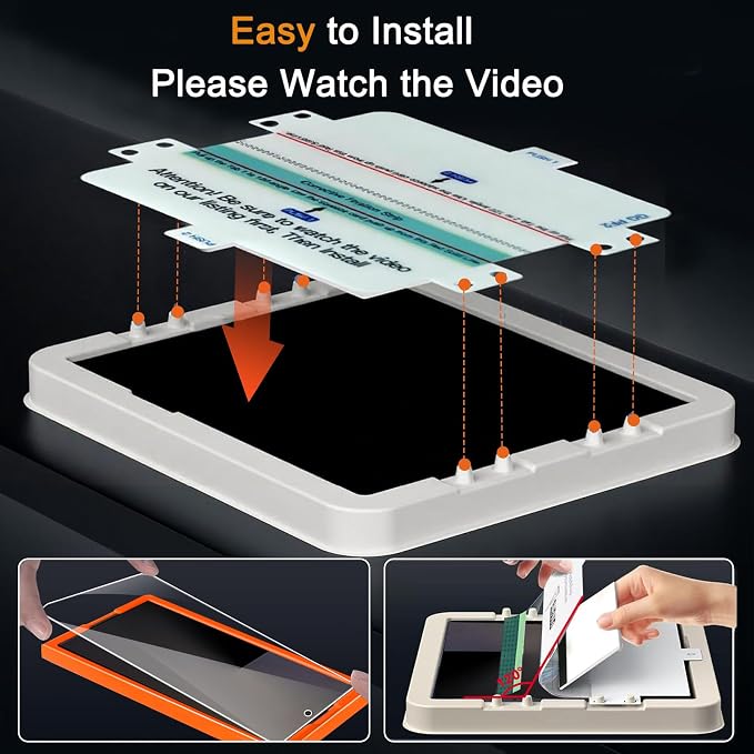 Milomdoi 9 in 1 Screen Protector for Samsung Galaxy Z Fold 7, 3 Inside Flexible Film + 3 Front Tempered Glass + 3 Camera Lens Protector Accessories with Installation Frame, No Bubbles