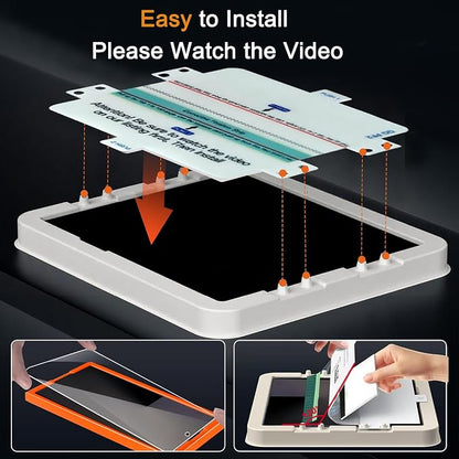 Milomdoi 9 in 1 Screen Protector for Samsung Galaxy Z Fold 7, 3 Inside Flexible Film + 3 Front Tempered Glass + 3 Camera Lens Protector Accessories with Installation Frame, No Bubbles