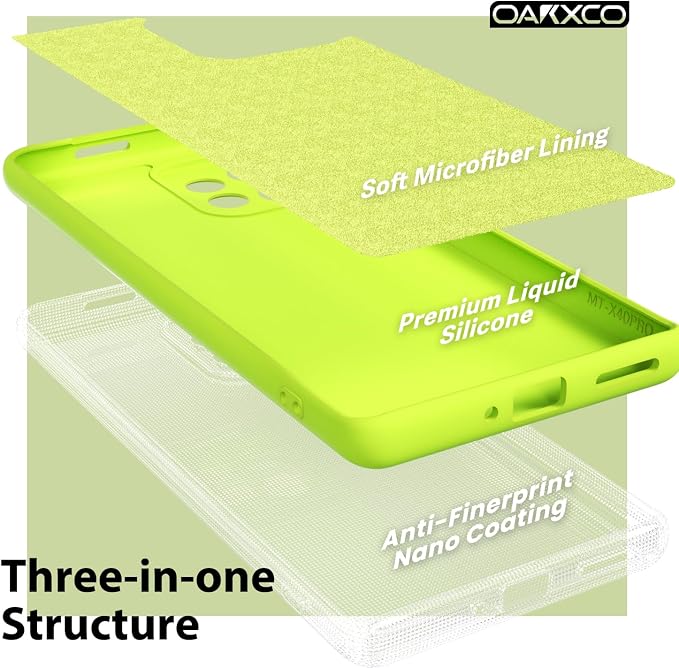 oakxco for Motorola Moto Edge Plus 2023 Case Silicone, Thin Slim Grip Soft Rubber Gel Protective Phone Case for Women, Matte Plain Bright Color Aesthetic Girly Case with Camera Cover, Neon Green Lime