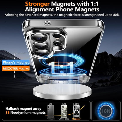 MOZOTER for Samsung Galaxy S26 Ultra Case with Kickstand,[Compatible with Magsafe][2*Screen Protector],Military-Grade Protection,Magnetic Phone Case for Samsung Galaxy S26 Ultra-Clear