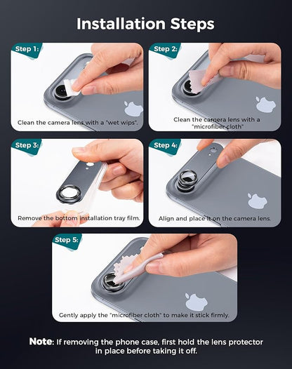 Goton Compatible for iPhone Air Camera Lens Protector 2025, 1-Pack Aluminum Alloy Metal Cover with HD Tempered Glass for iPhone 17 Air, Pro Camera Style, Shatter-Resistant, Scratch-Proof