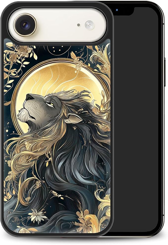 Constellation Series - Leo Designs Magnetic for iPhone 17 air Case, Tarot Style Model Glass Phone Cover, Compatible with Magsafe, Pocket-Friendly - fits iPhone 17 air Case for Women