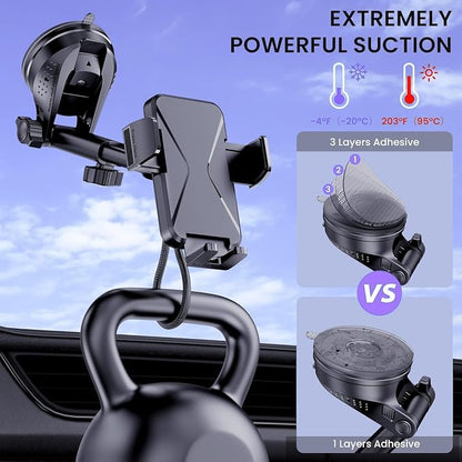 Universal Car Vent Phone Mount: 360° Swivel Holder for Smartphones, Secure Hands-Free Cradle for Easy Navigation & Calls