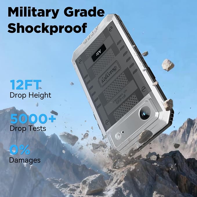 Beasyjoy for iPhone Air Case Waterproof, Heavy Duty Metal Full Body Protection, Built-in Screen Protector, Military Grade Shockproof Rugged Hard Phone Cover for iPhone 17 Air 6.5", Silver