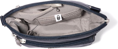 Baggallini Modern Pocket Crossbody Bag for Women, 8.5"x8.5" Handbag Purse with RFID, Lightweight Water-Resistant