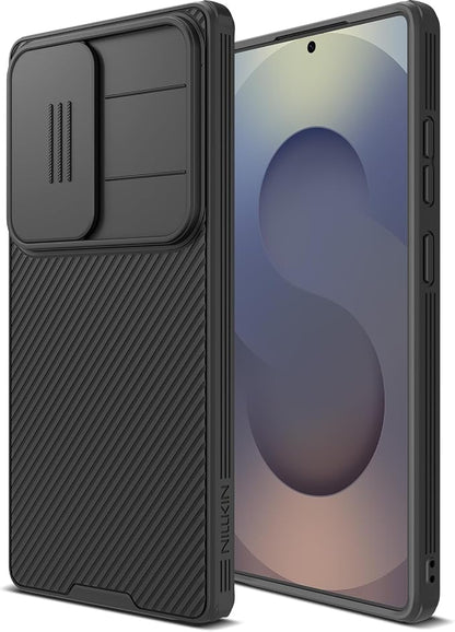 Nillkin for Samsung Galaxy S25 Ultra Case with Camera Cover, [Lens Protection] Mil-Grade Shockproof Protective Bumper Hard Cover Slim Phone Case for Galaxy S25 Ultra Cases 6.9'' Black