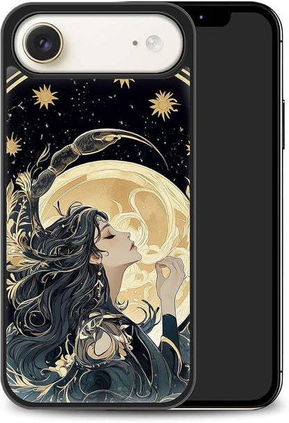 Constellation Series - Scorpio Designs Magnetic for iPhone 17 air Case, Tarot Style Model Glass Phone Cover, Compatible with Magsafe, Pocket-Friendly - fits iPhone 17 air Case for Women