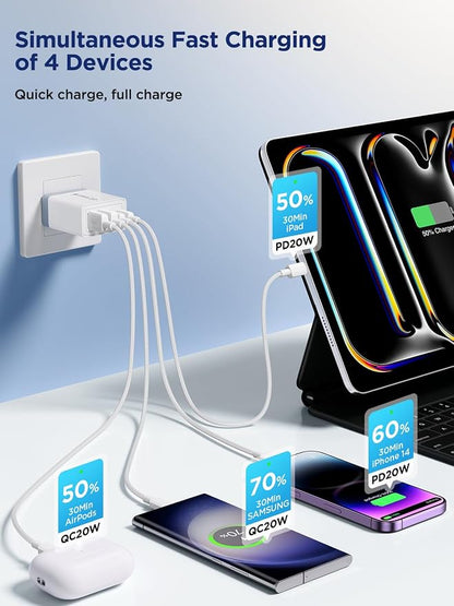 iPhone Charger Fast Charging,[MFi Certified] USB C Charger Block 20W PD USB C Wall Charger with 6FT USB C to Lightning Cable for iPhone 14/13/12/12 Pro Max/11/Xs Max/XR/X,AirPods Pro,ipad