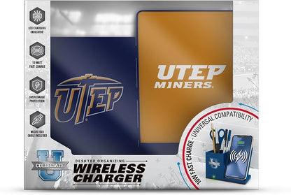 SOAR NCAA Unisex Wireless Charging Stand with Desktop Organizer