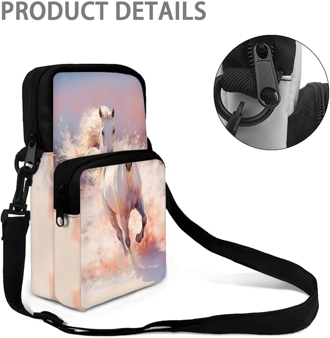 Men's Crossbody Bag, Small Cell Phone Wallet, Women's Shoulder Handbag, Travel Gym Bag