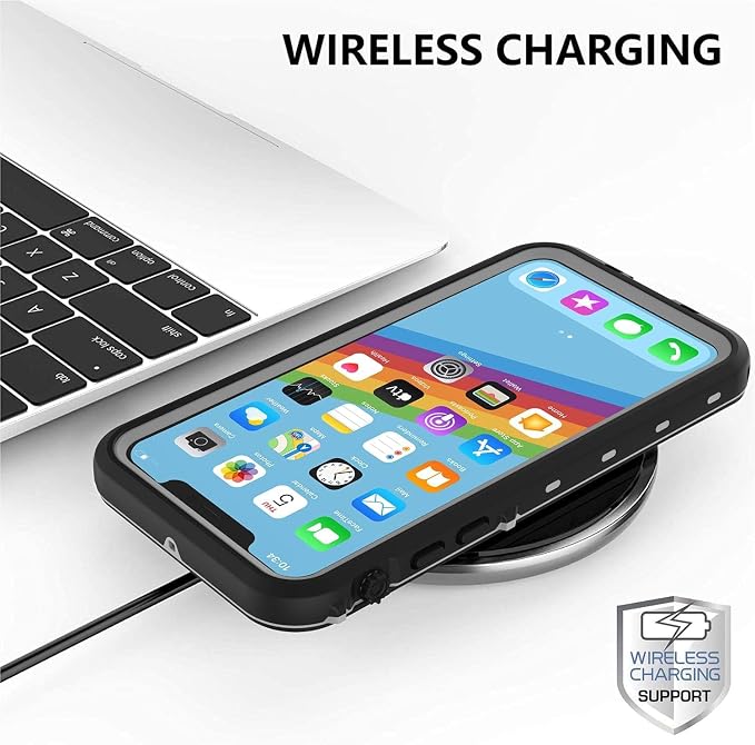 for iPhone 11 Waterproof case 6.1'', Rugged Case with Screen Protector, Shockproof Full-Body Dustproof Case for iPhone 11 - Black