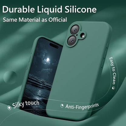 FireNova Magnetic for iPhone 17 Case, Compatible with MagSafe, [Integrated Silicone Camera Control Button] [Camera Protection] Anti-Scratch Microfiber Lining Phone Case, 6.3", Midnight Green